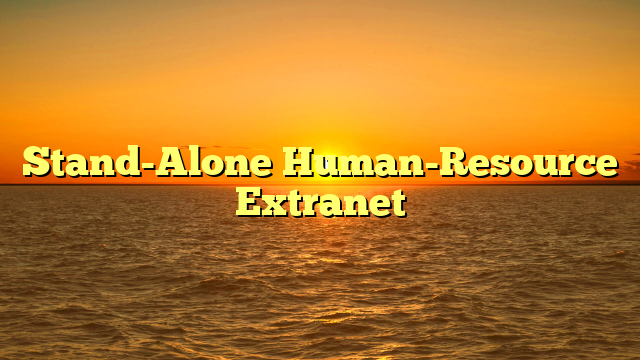 Stand-Alone Human-Resource Extranet